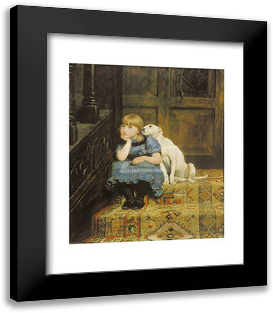 Sympathy, 1877 15x18 Black Modern Wood Framed Art Print Poster by Riviere, Briton