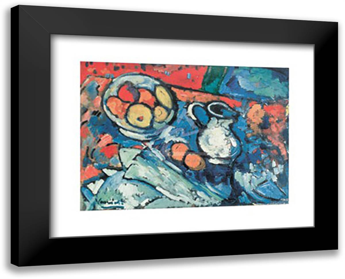 Nature Morte: Still Life, 1905 18x15 Black Modern Wood Framed Art Print Poster by De Vlaminck