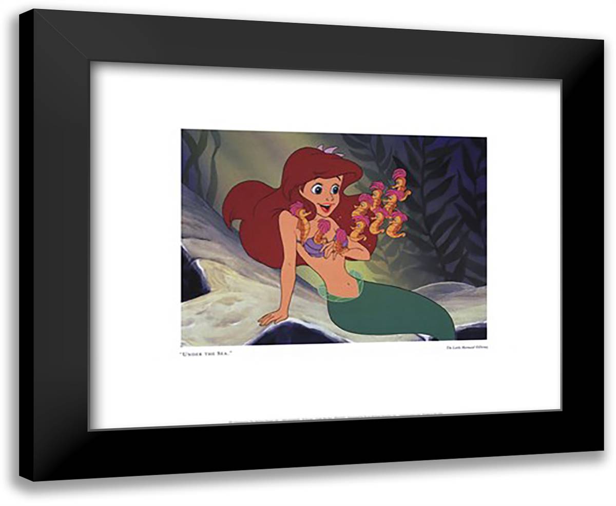 Under the Sea 18x15 Black Modern Wood Framed Art Print Poster by Disney