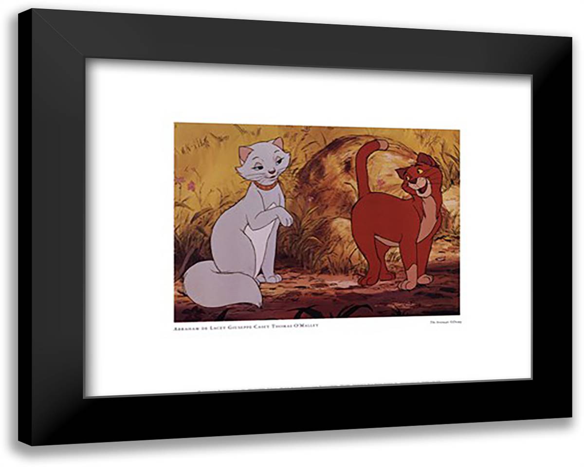 Abraham De Lacey Giuseppe Casey Thomas O'Malley 18x15 Black Modern Wood Framed Art Print Poster by Disney