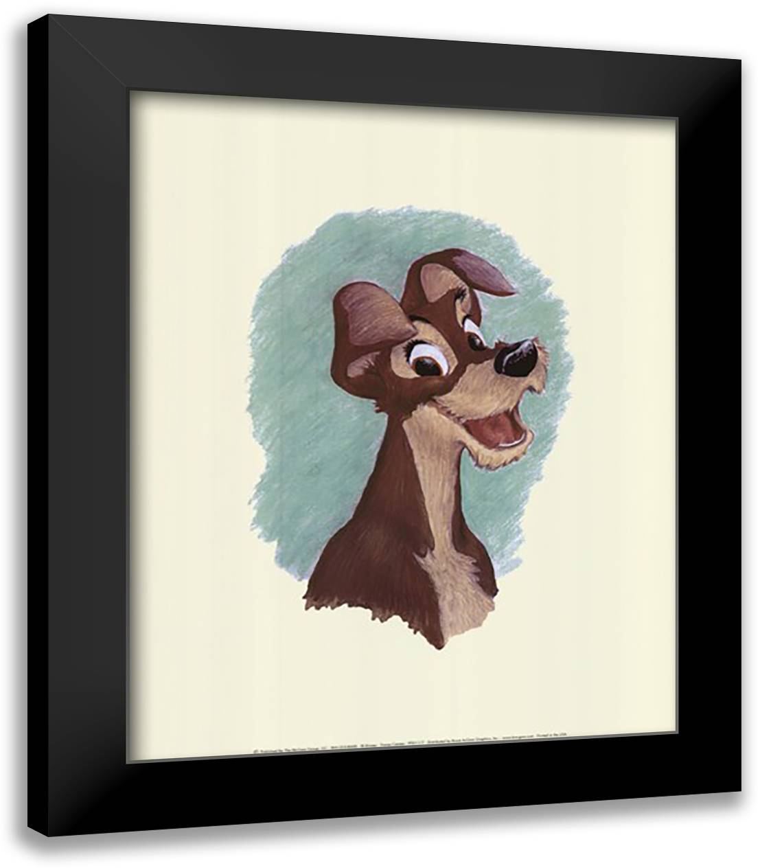 Disney - Tramp Cameo 15x18 Black Modern Wood Framed Art Print Poster by Disney