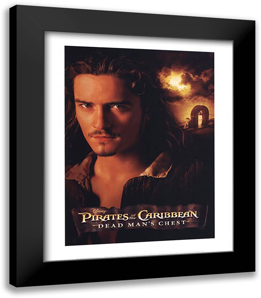 Pirates of the Caribbean: Will Turner 15x18 Black Modern Wood Framed Art Print Poster by Disney