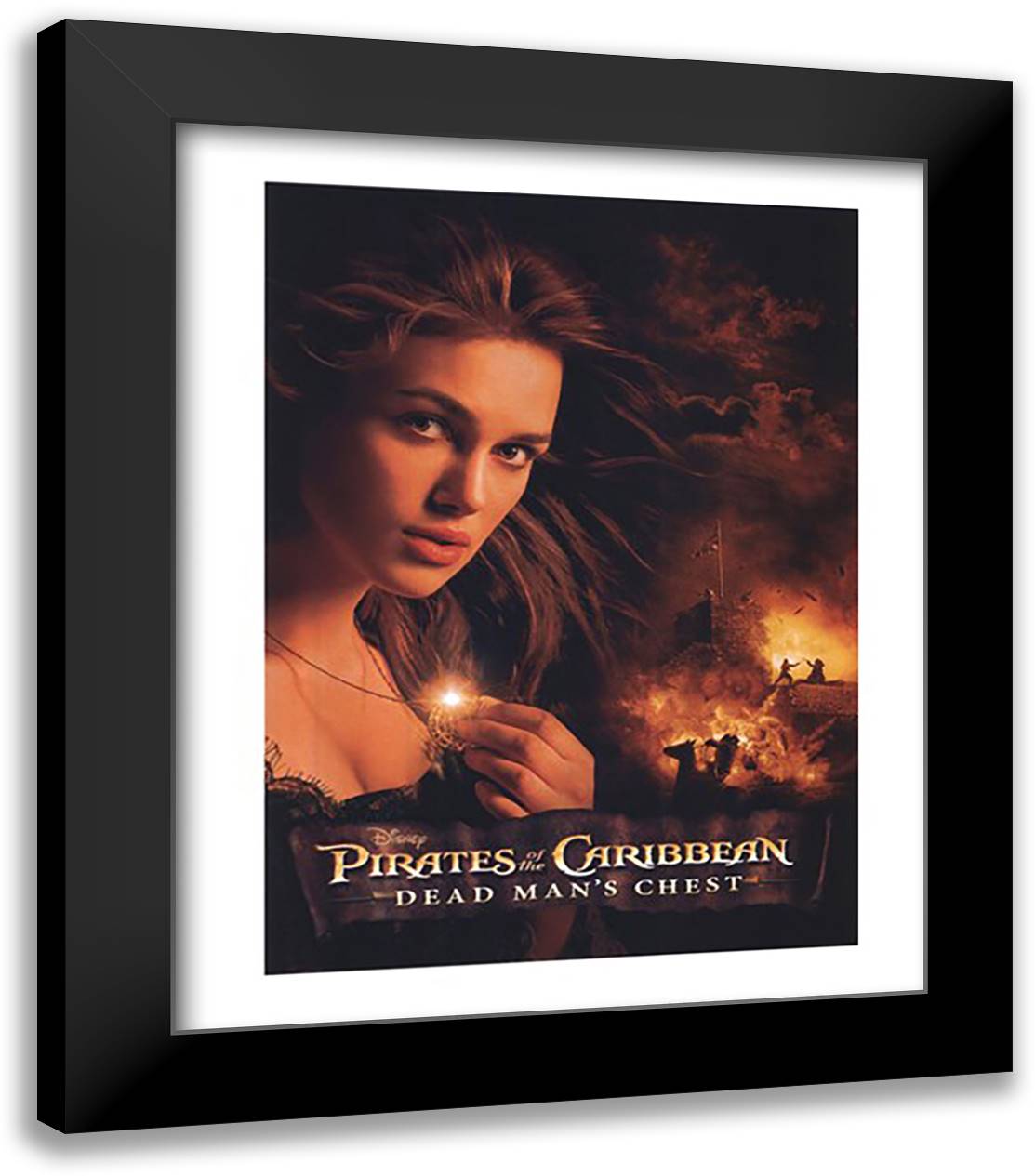 Pirates of the Caribbean: Elizabeth Swann 15x18 Black Modern Wood Framed Art Print Poster by Disney