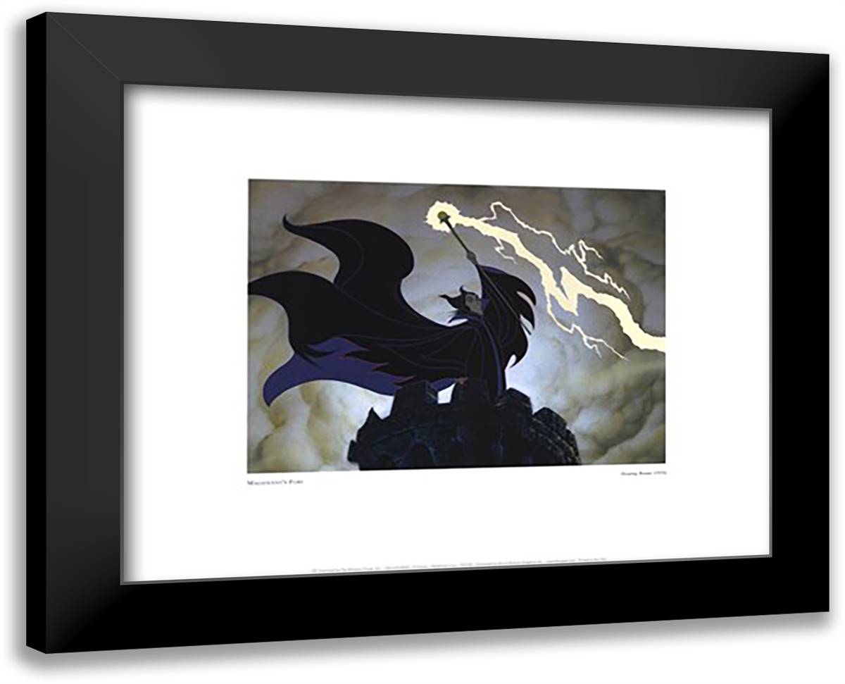 Maleficent's Fury 18x15 Black Modern Wood Framed Art Print Poster by Disney