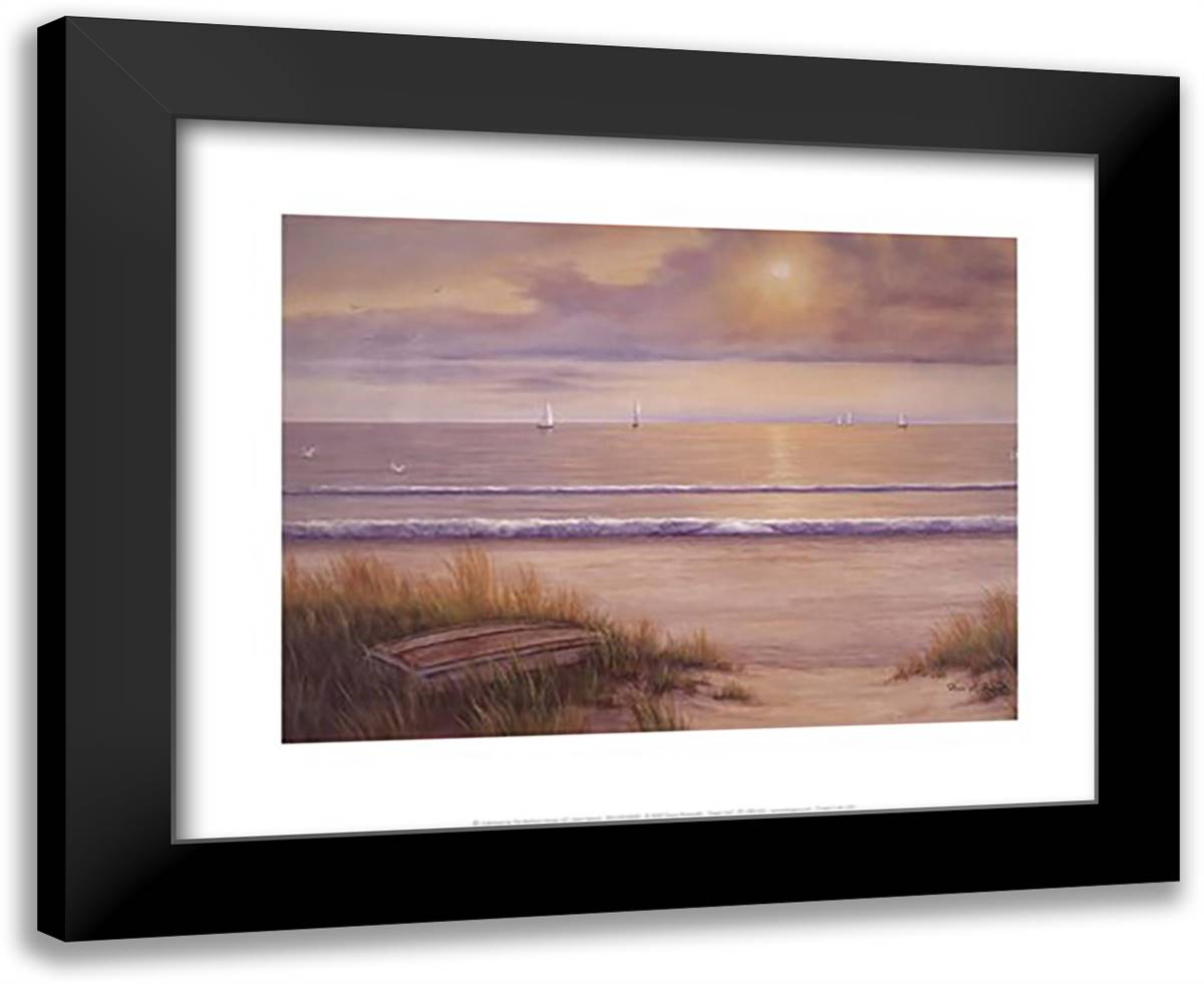 Ocean Surf 18x15 Black Modern Wood Framed Art Print Poster by Romanello, Diane