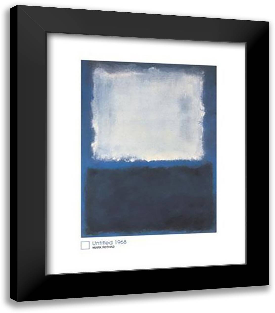 Untitled, 1968 20x24 Black Modern Wood Framed Art Print Poster by Rothko, Mark