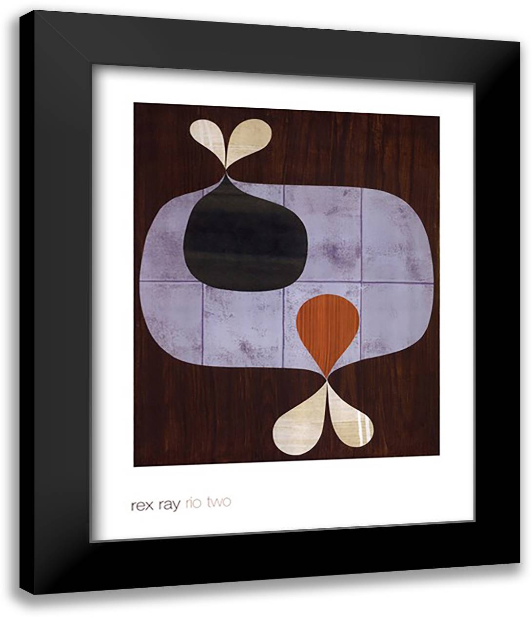 Rio Two 24x30 Black Modern Wood Framed Art Print Poster by Ray, Rex