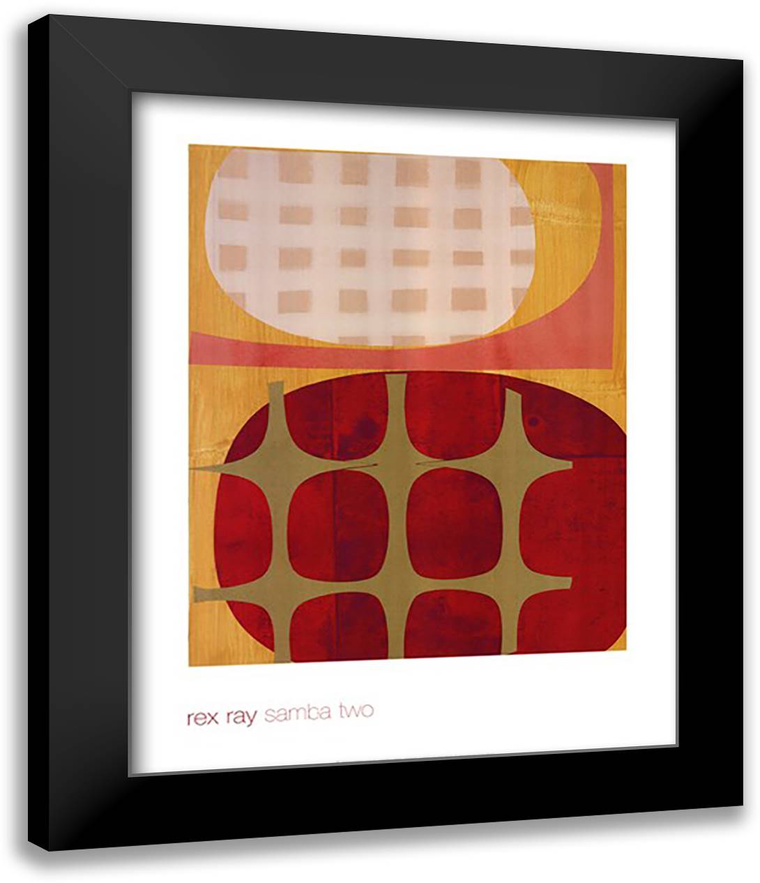Samba Two 24x30 Black Modern Wood Framed Art Print Poster by Ray, Rex