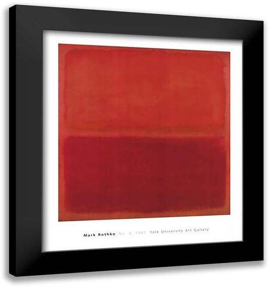 Number 3, 1967 28x32 Black Modern Wood Framed Art Print Poster by Rothko, Mark