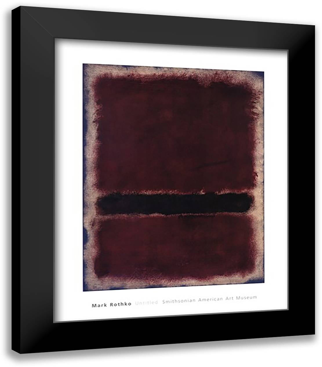 Untitled, 1963 28x32 Black Modern Wood Framed Art Print Poster by Rothko, Mark