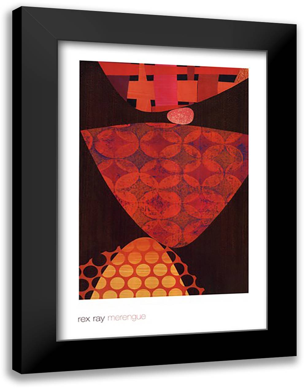 Merengue 24x34 Black Modern Wood Framed Art Print Poster by Ray, Rex