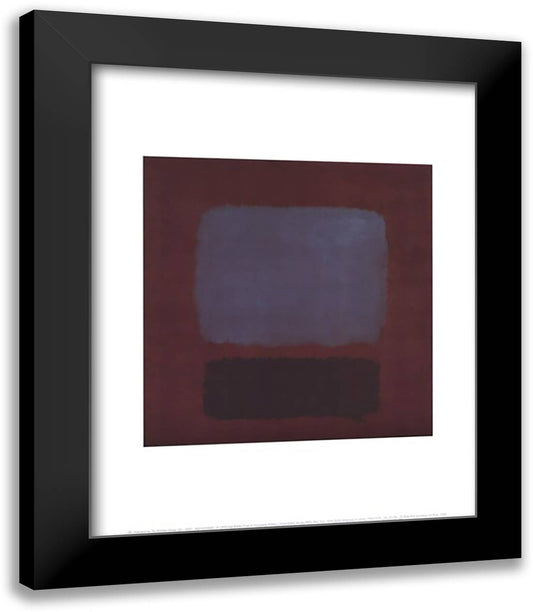 No. 37/No. 19 (Slate Blue and Brown on Plum), 1958 15x18 Black Modern Wood Framed Art Print Poster by Rothko, Mark