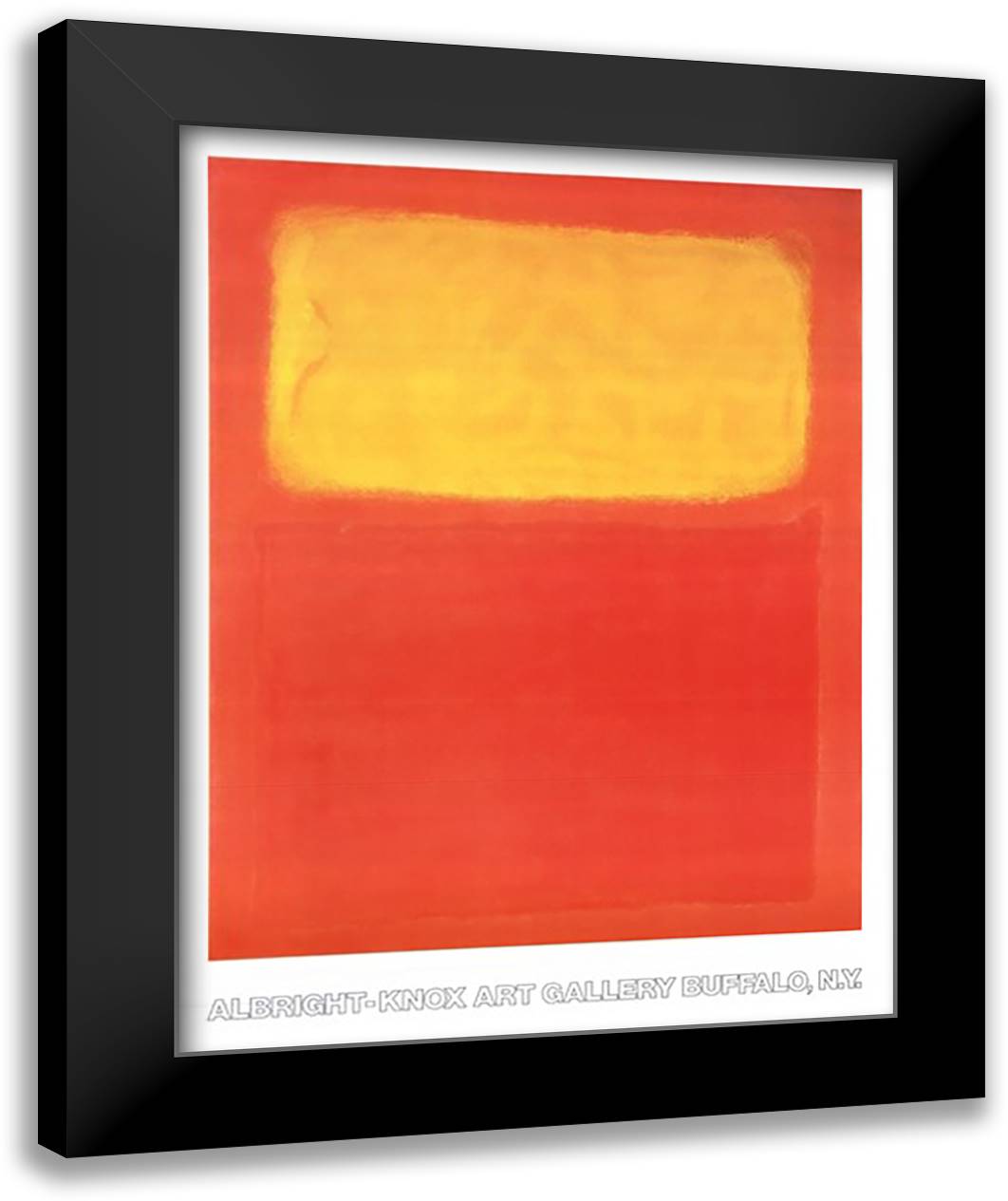 Orange and Yellow 28x38 Black Modern Wood Framed Art Print Poster by Rothko, Mark