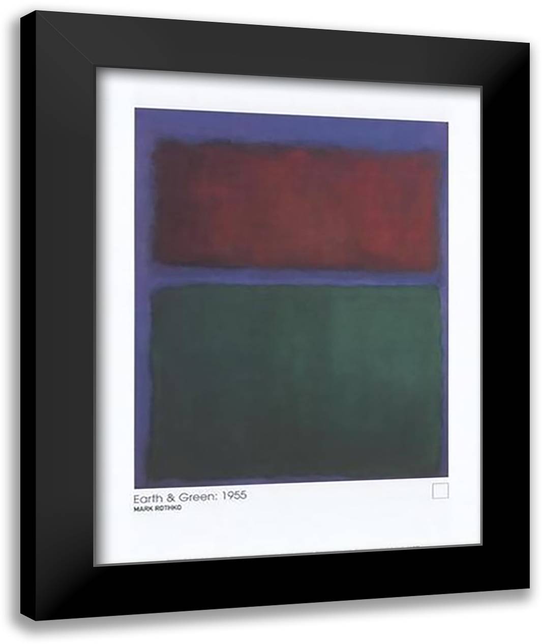 Earth and Green 28x36 Black Modern Wood Framed Art Print Poster by Rothko, Mark