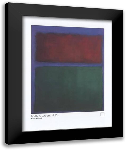 Earth and Green 28x36 Black Modern Wood Framed Art Print Poster by Rothko, Mark