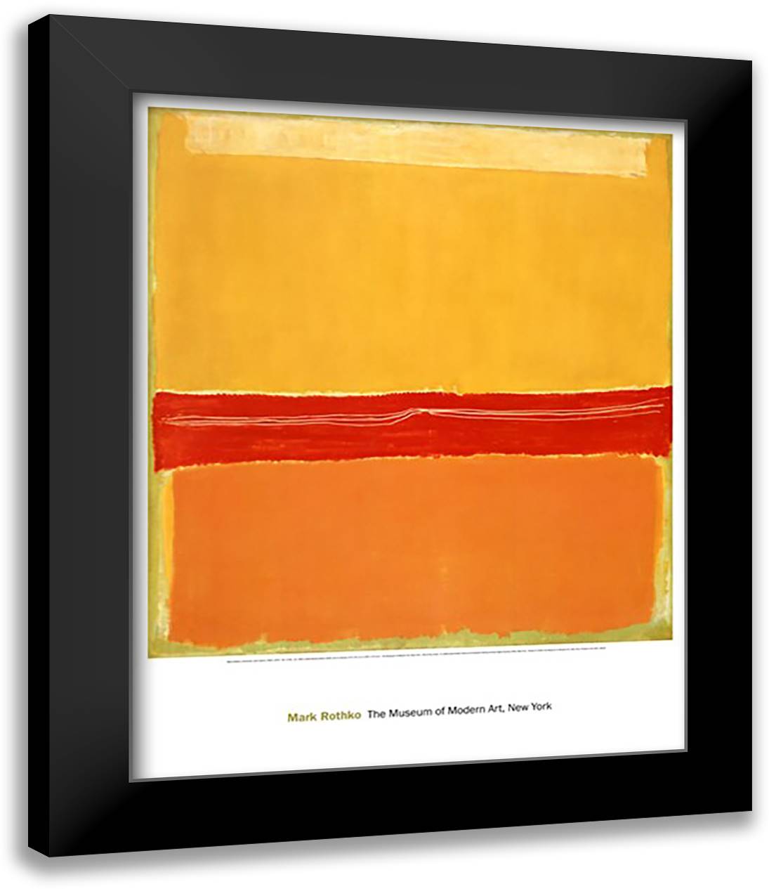 Number 5 (Number 22) 28x40 Black Modern Wood Framed Art Print Poster by Rothko, Mark