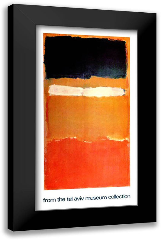 Untitled 22x40 Black Modern Wood Framed Art Print Poster by Rothko, Mark