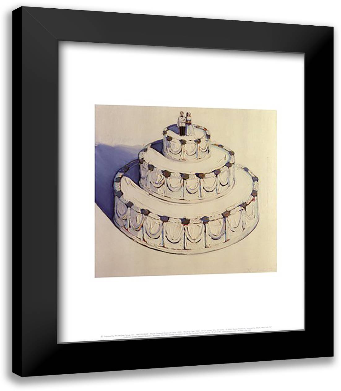 Wedding Cake 1962 15x18 Black Modern Wood Framed Art Print Poster by Thiebaud, Wayne