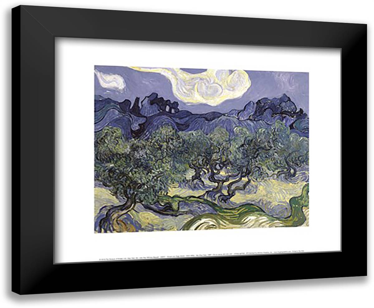 The Olive Trees, 1889 18x15 Black Modern Wood Framed Art Print Poster by Van Gogh, Vincent