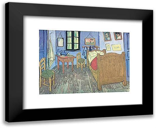 Bedroom at Arles 24x20 Black Modern Wood Framed Art Print Poster by Van Gogh, Vincent