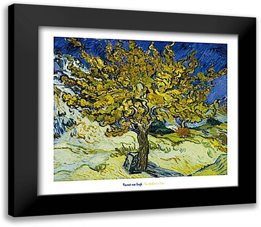 The Mulberry Tree, 1889 32x28 Black Modern Wood Framed Art Print Poster by Van Gogh, Vincent