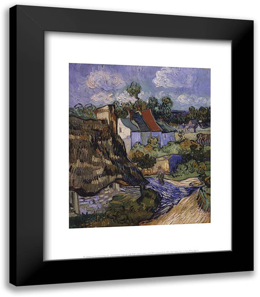 Houses at Auvers, c.1890 15x18 Black Modern Wood Framed Art Print Poster by Van Gogh, Vincent