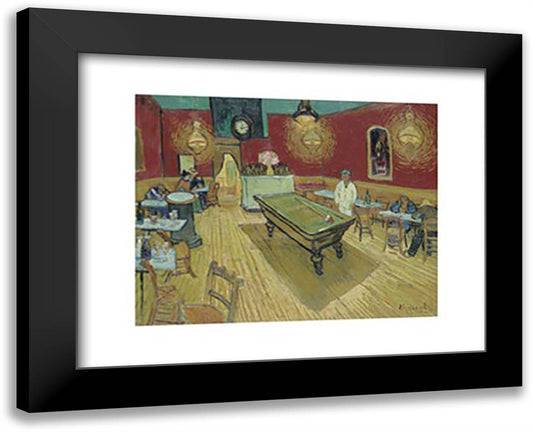 The Night Cafe in the Place Lamartine in Arles, c.1888 18x15 Black Modern Wood Framed Art Print Poster by Van Gogh, Vincent