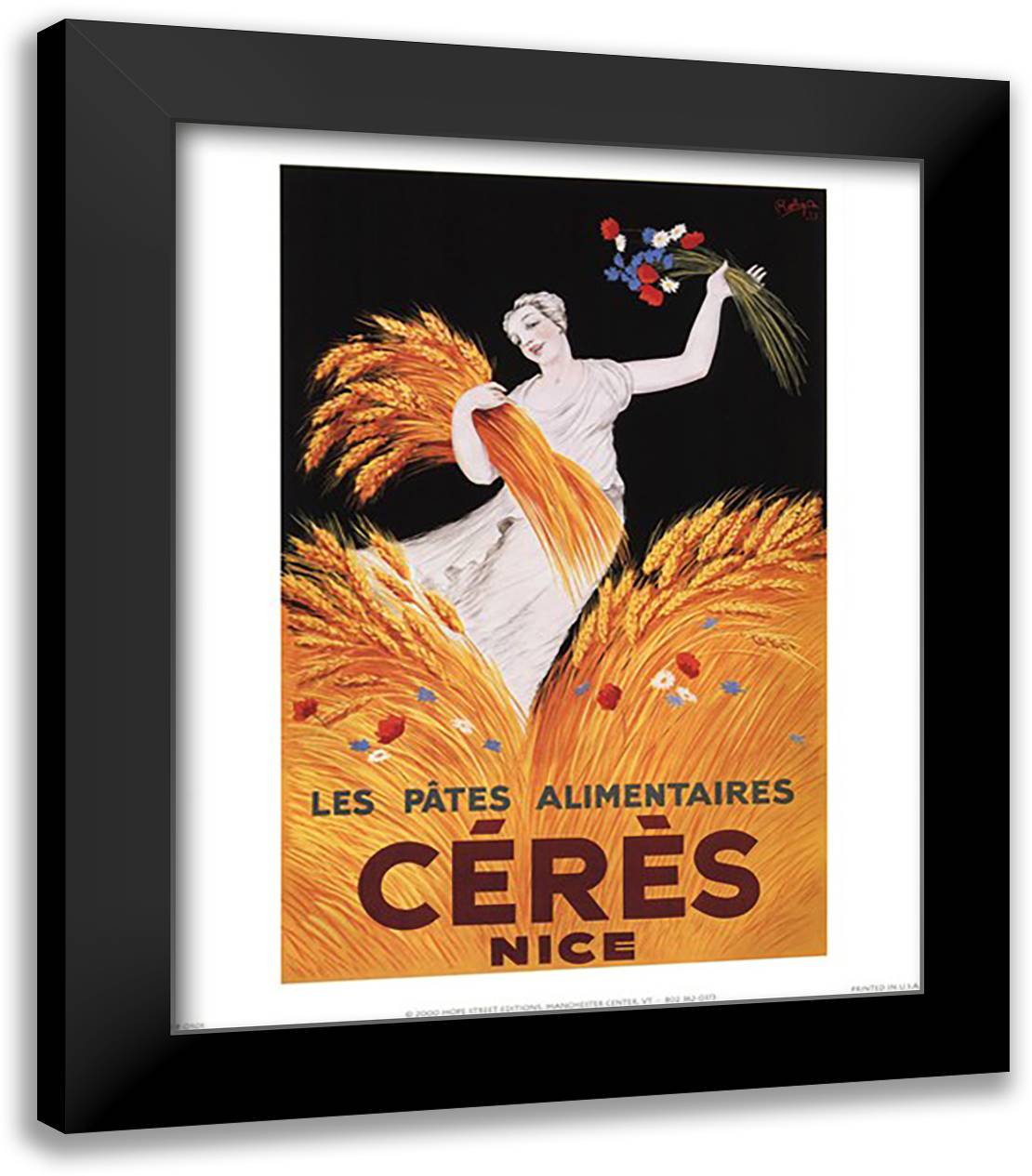 Ceres Nice 12x14 Black Modern Wood Framed Art Print Poster