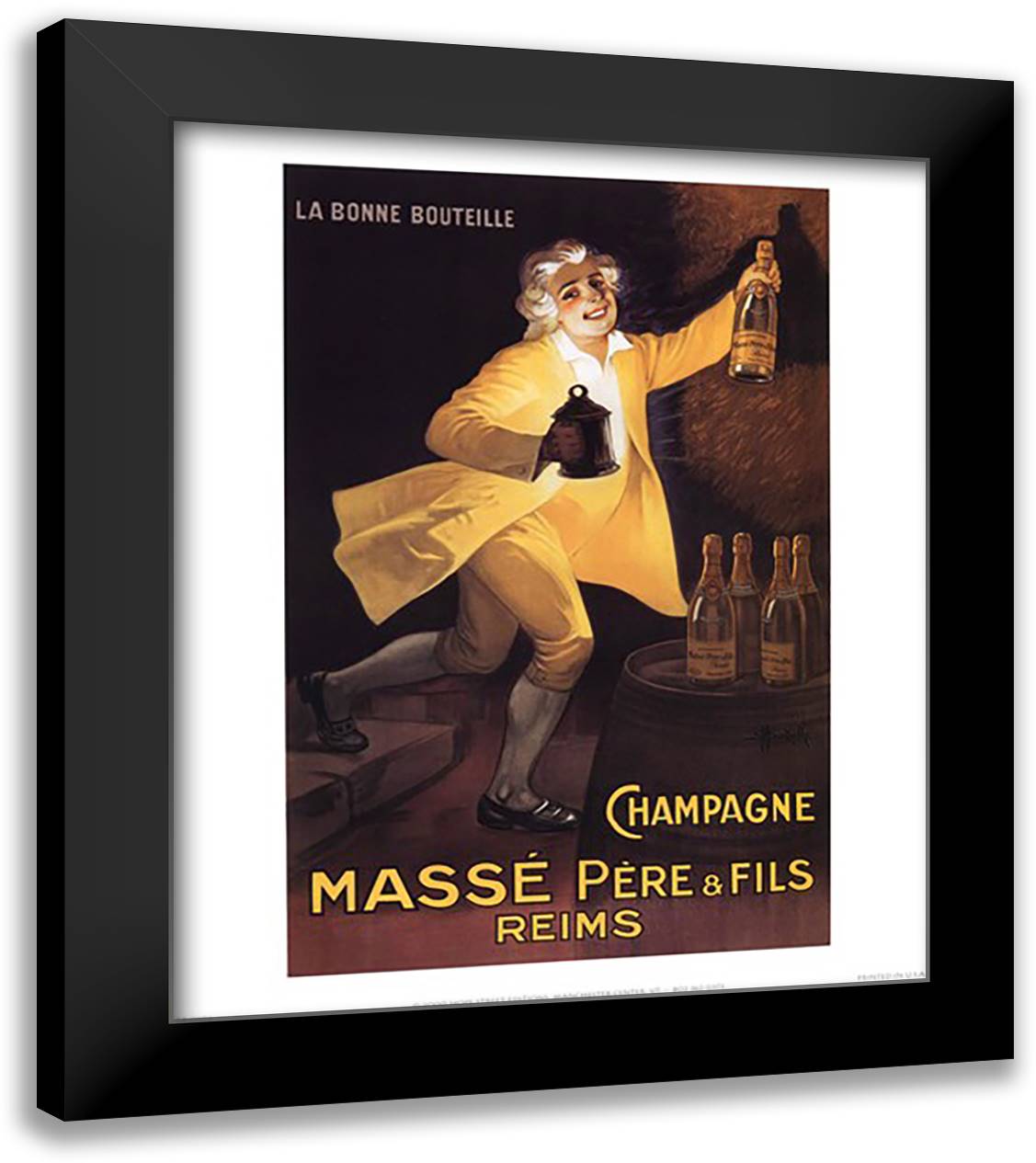 Masse Pere and Fils 12x14 Black Modern Wood Framed Art Print Poster