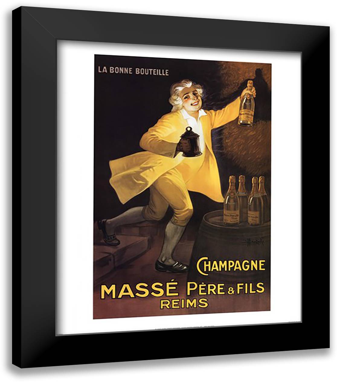 Masse Pere Fils 20x24 Black Modern Wood Framed Art Print Poster