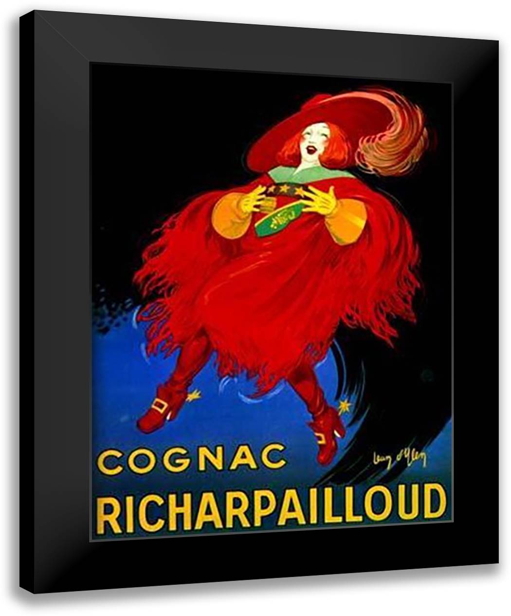 Cognac Richarpailloud 20x24 Black Modern Wood Framed Art Print Poster by D'ylean, Jean