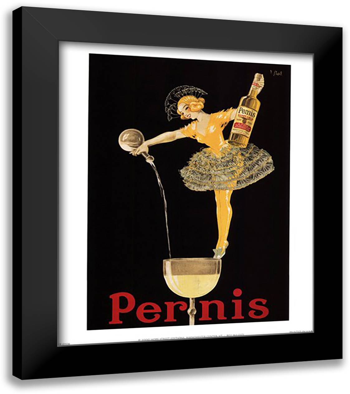 Pernis 12x14 Black Modern Wood Framed Art Print Poster