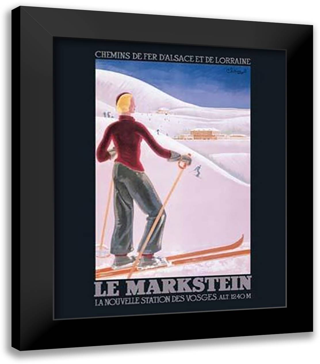 Markstein 12x14 Black Modern Wood Framed Art Print Poster