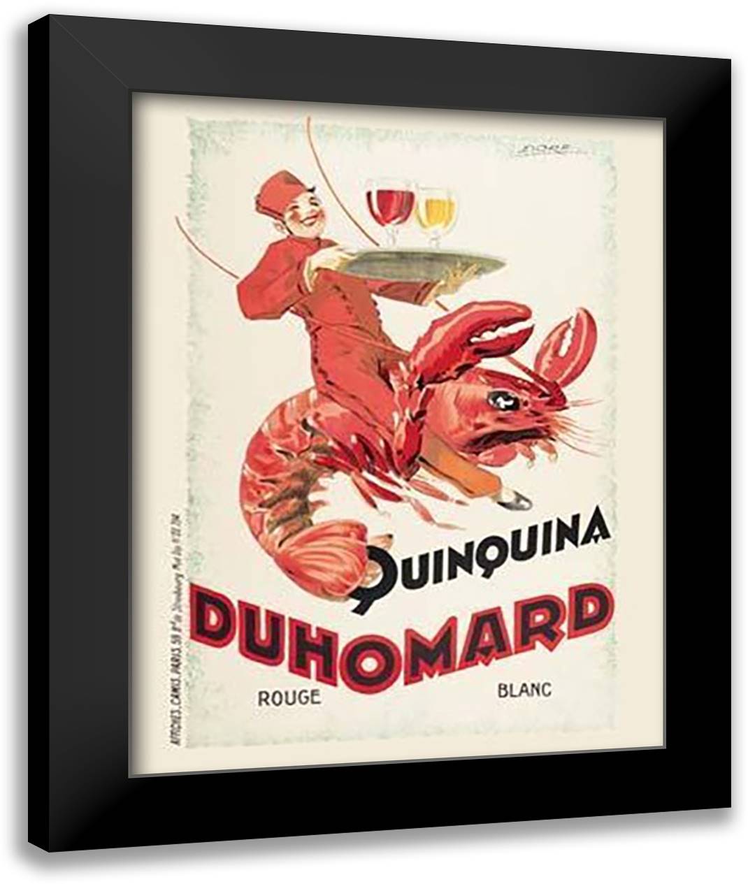 Duhomard 22x28 Black Modern Wood Framed Art Print Poster