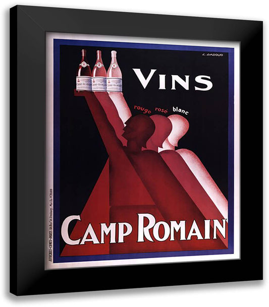 Camp Romain 26x32 Black Modern Wood Framed Art Print Poster