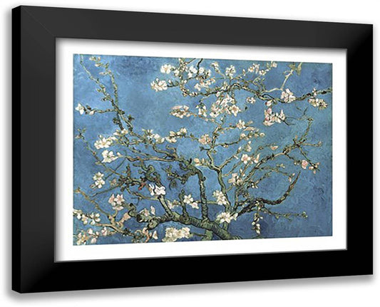 Almond Blossom, 1890 40x28 Black Modern Wood Framed Art Print Poster by Van Gogh, Vincent