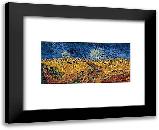 Wheatfield with Crows, 1890 18x15 Black Modern Wood Framed Art Print Poster by Van Gogh, Vincent