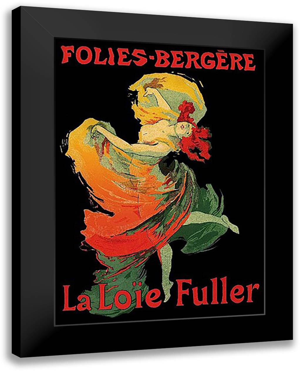 Folies-Bregere La Loie Fuller 28x40 Black Modern Wood Framed Art Print Poster