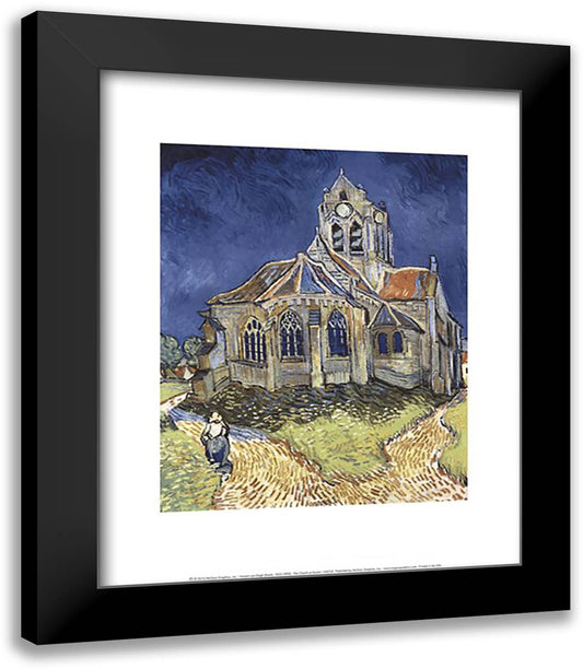 The Church at Auvers 15x18 Black Modern Wood Framed Art Print Poster by Van Gogh, Vincent