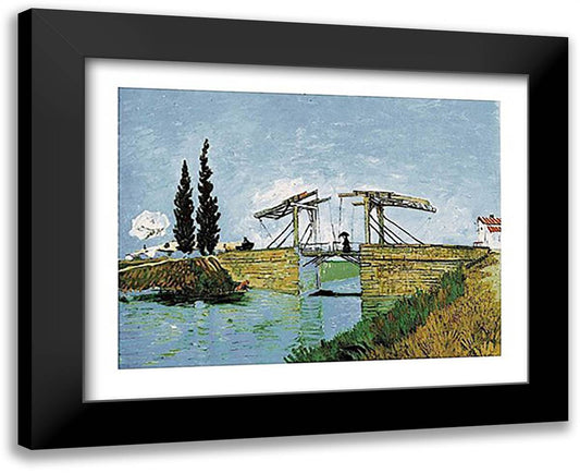 Bridge 18x15 Black Modern Wood Framed Art Print Poster by Van Gogh, Vincent