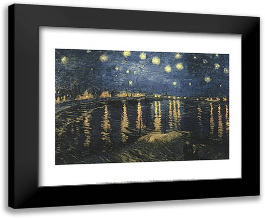 Starry Night Over the Rhone 18x15 Black Modern Wood Framed Art Print Poster by Van Gogh, Vincent