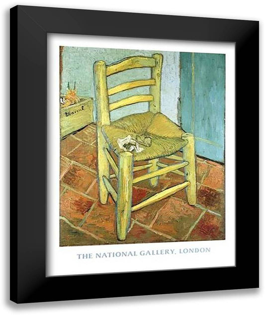 Van Gogh's Chair and Pipe, c.1888 15x18 Black Modern Wood Framed Art Print Poster by Van Gogh, Vincent