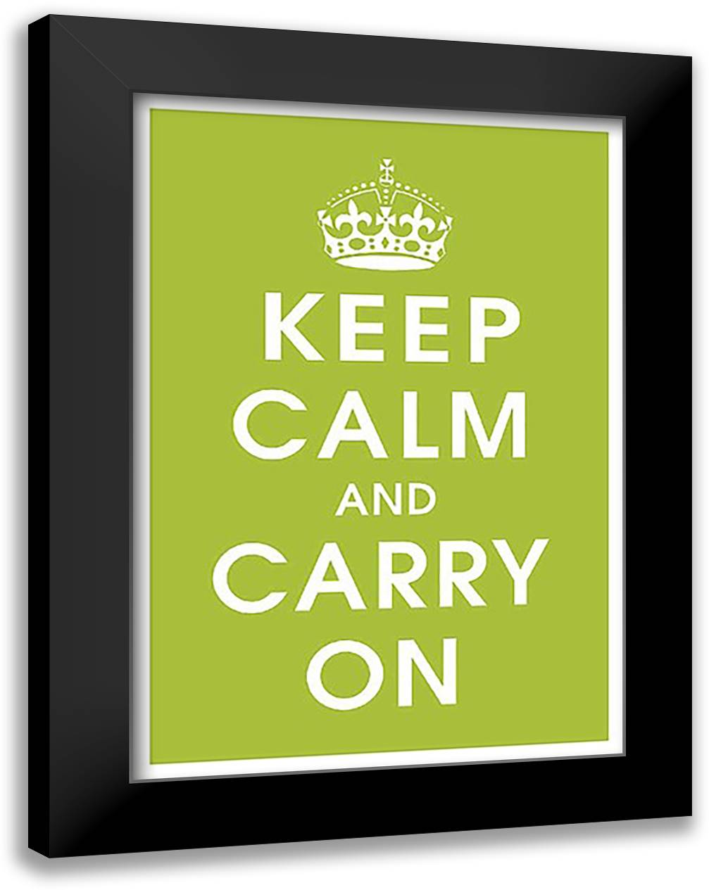 Keep Calm (kiwi) 17x23 Black Modern Wood Framed Art Print Poster
