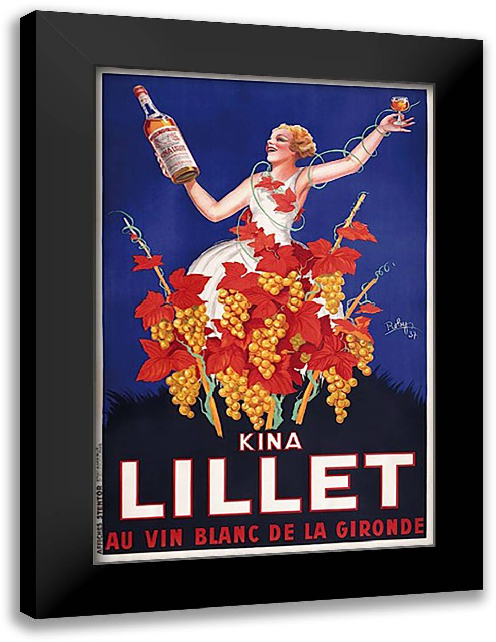 Kina Lillet 19x27 Black Modern Wood Framed Art Print Poster