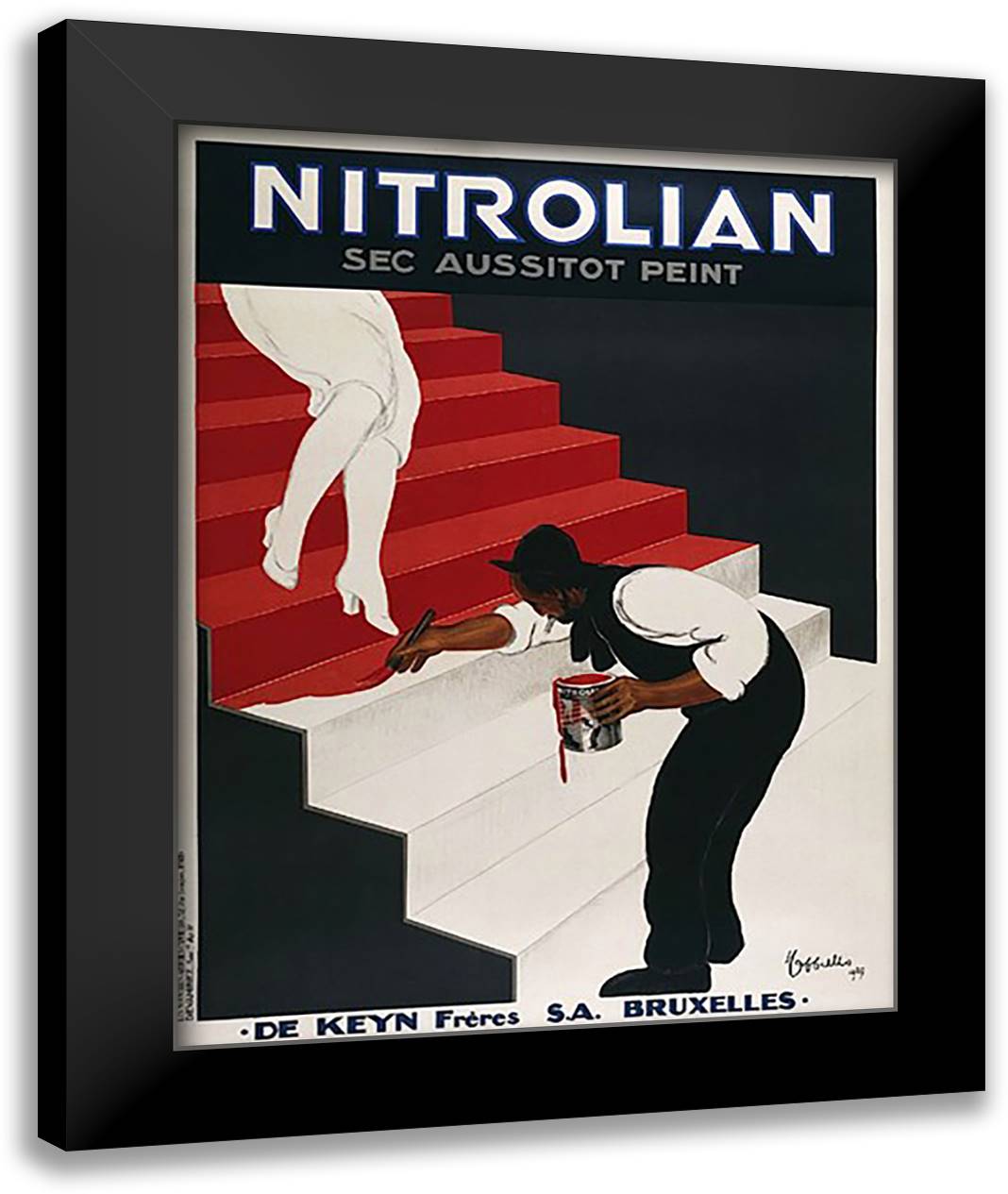 Nitrolian 22x28 Black Modern Wood Framed Art Print Poster