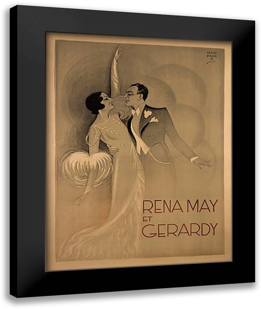 Rena May Et Gerardy 28x38 Black Modern Wood Framed Art Print Poster