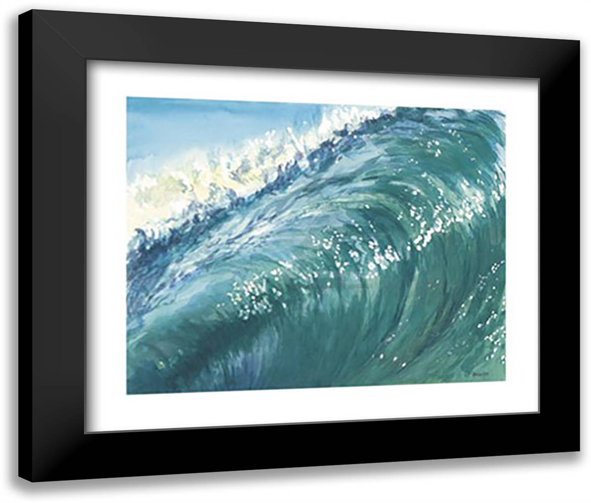 Blue Perfection 28x24 Black Modern Wood Framed Art Print Poster by Weiland, Gary