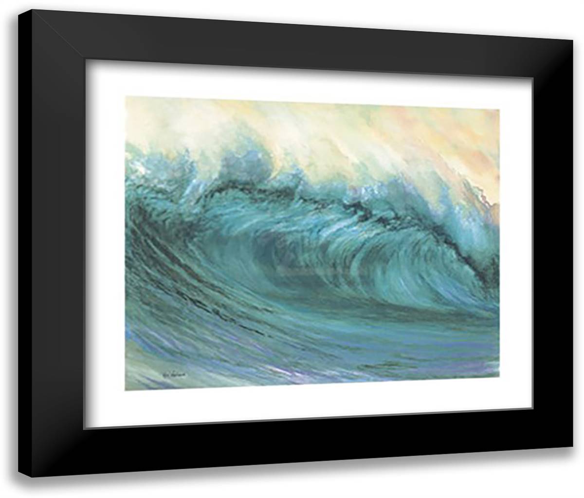 Walls of Glass 28x24 Black Modern Wood Framed Art Print Poster by Weiland, Gary