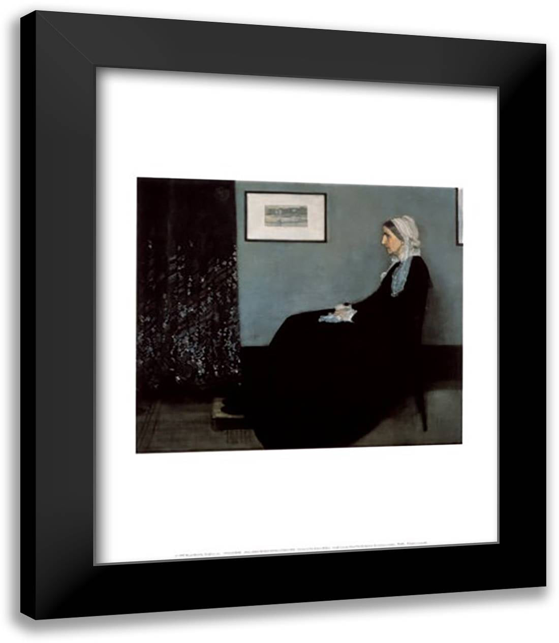 Portrait of the Artist's Mother 15x18 Black Modern Wood Framed Art Print Poster by Whistler, James McNeil Whistler