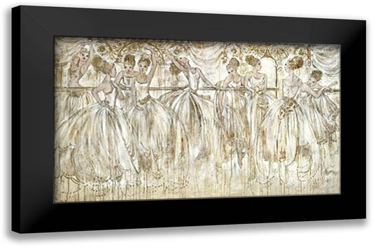 Ballet Bar 40x28 Black Modern Wood Framed Art Print Poster by Wiley, Marta